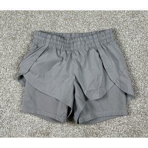 Athleta Shorts Womens Extra Small Gray Lined‎ 2 in 1 Athletic Training Active XS